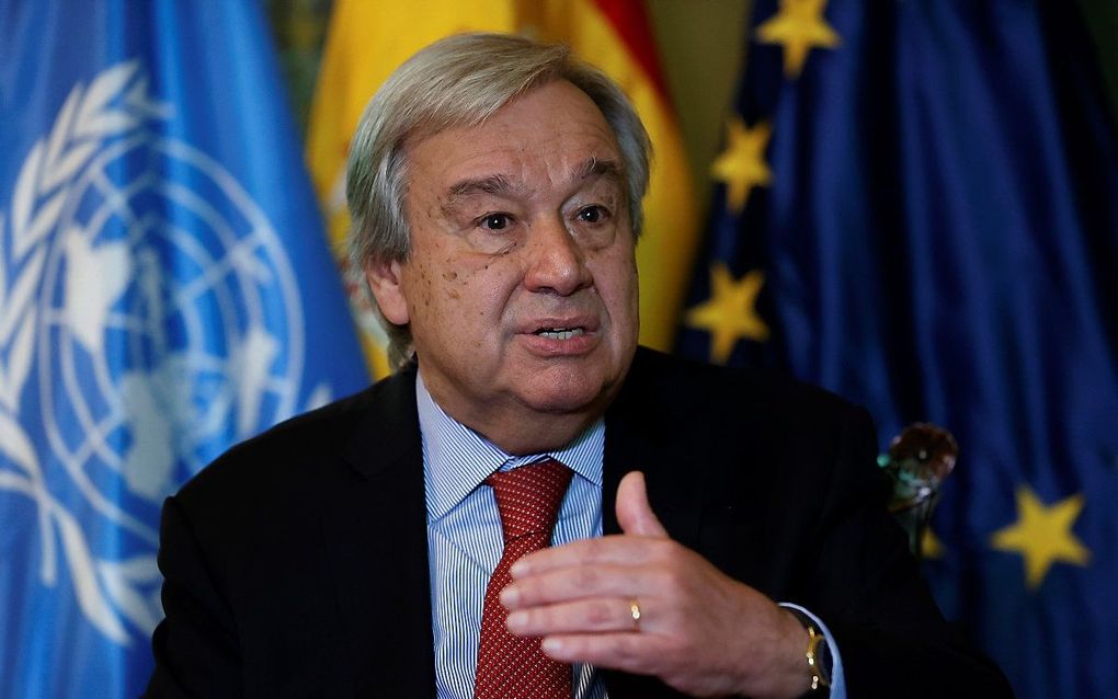 António Guterres, secretaris-generaal van de VN. beeld EPA, Chema Moya