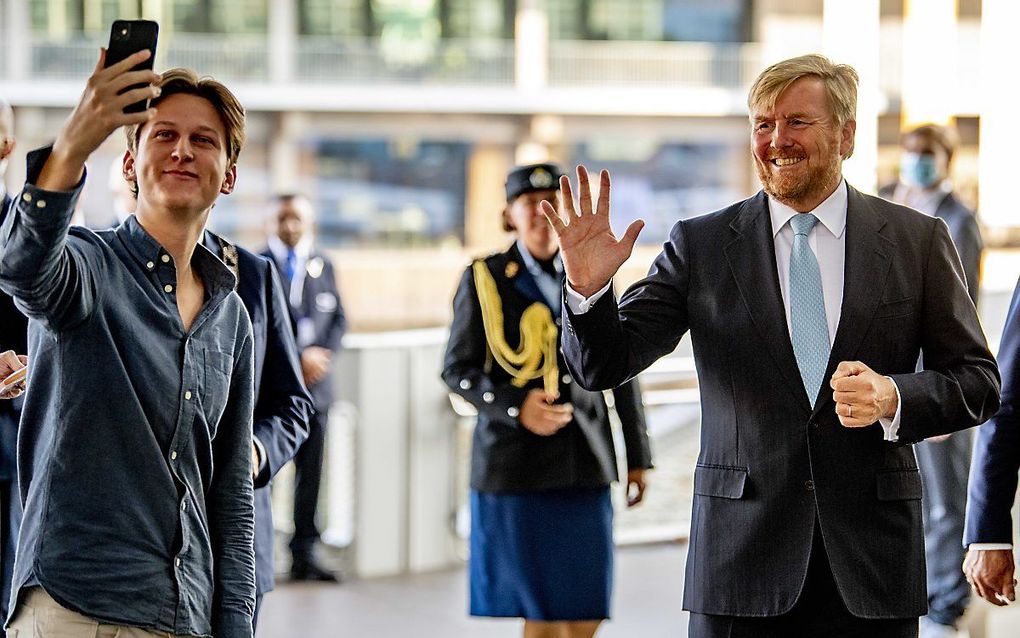 Koning Willem-Alexander in Rotterdam. beeld ANP, Robin Utrecht