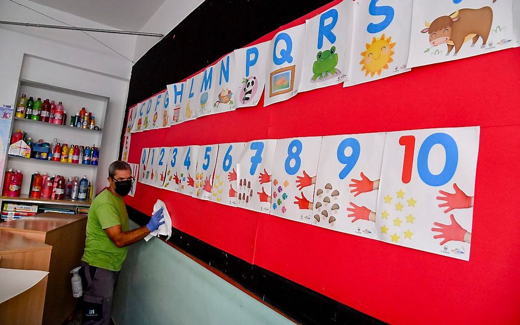 Een school in Italië. beeld EPA, Ciro Fusco