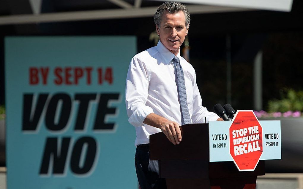 De Democratische gouverneur van Californië, Gavin Newsom. beeld AFP, Saul Loeb