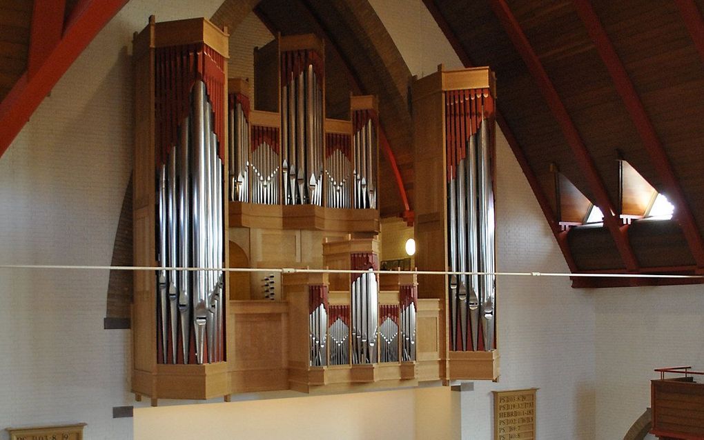 Het interieur van de Julianakerk in Dordrecht met het Edskesorgel. beeld Aad de Ligt