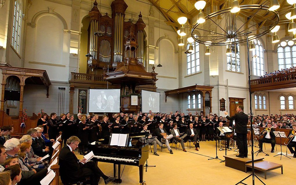 Oranjeconcert in de Grote Kerk in Apeldoorn, nog voor coronatijd. beeld RD, Anton Dommerholt