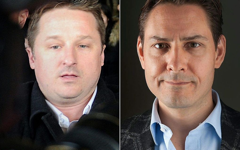 Michael Spavor (L) en Michael Kovrig. beeld AFP