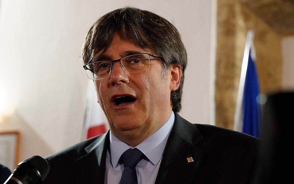 De voormalige Catalaanse separatistenleider en regiopremier Carles Puigdemont. beeld AFP, Gianni Biddau