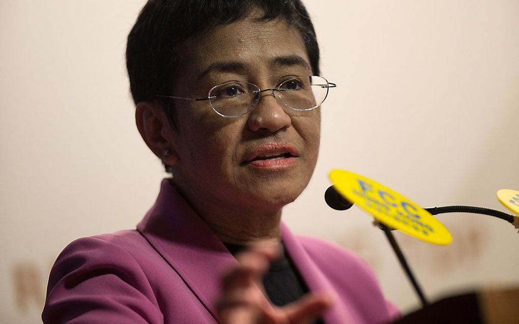 Maria Ressa. beeld EPA, Jerome Favre