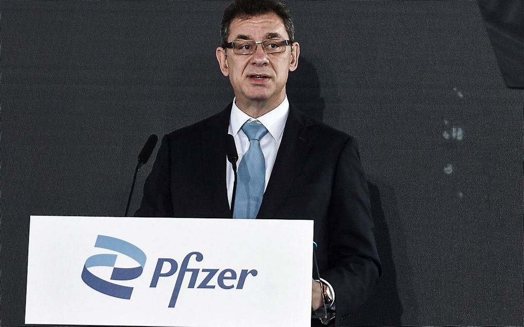 Albert Bourla, de CEO van Pfizer. beeld AFP, Sakis Mitrolidis