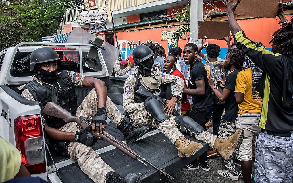 Leger in Haïti. beeld AFP, Valerie Baeriswyl