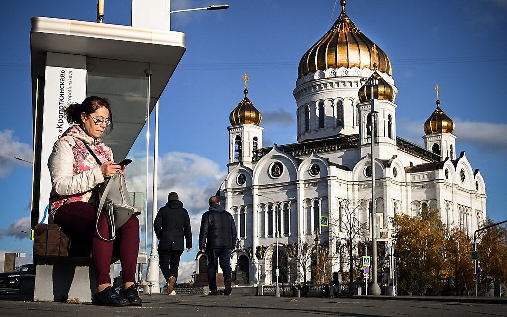 De grote Russisch-orthodoxe Basiliuskathedraal in Moskou. beeld AFP, Alexander Nemenov