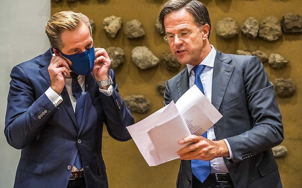 Premier Rutte en minister De Jonge. beeld ANP, Lex van Lieshout