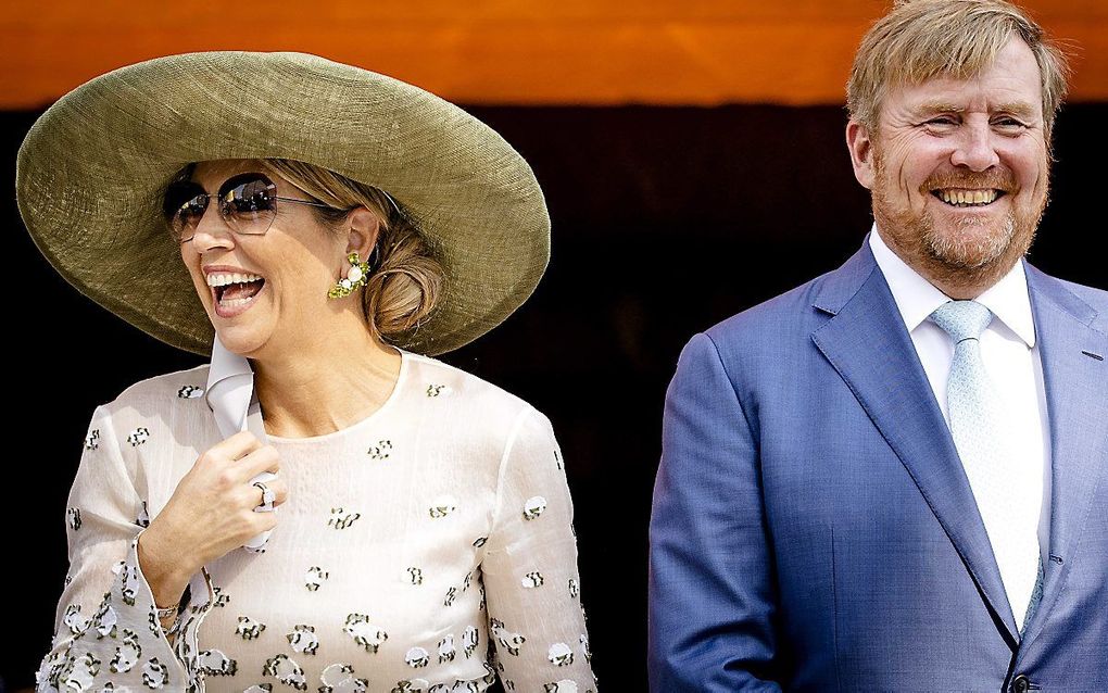 Koning Willem-Alexander en koningin Máxima in Dubai. beeld ANP, Sem van der Wal