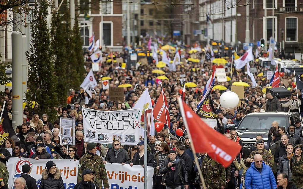 Protesttocht in Den Haag. beeld ANP, Koen van Weel