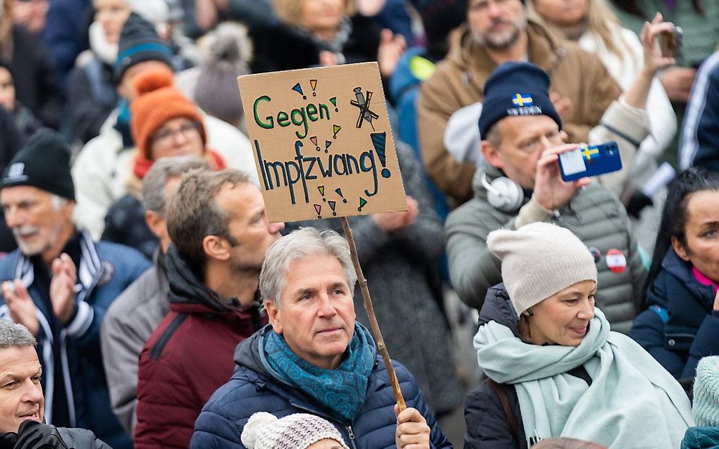 Protest in Wenen. beeld AFP, GEORG HOCHMUTH