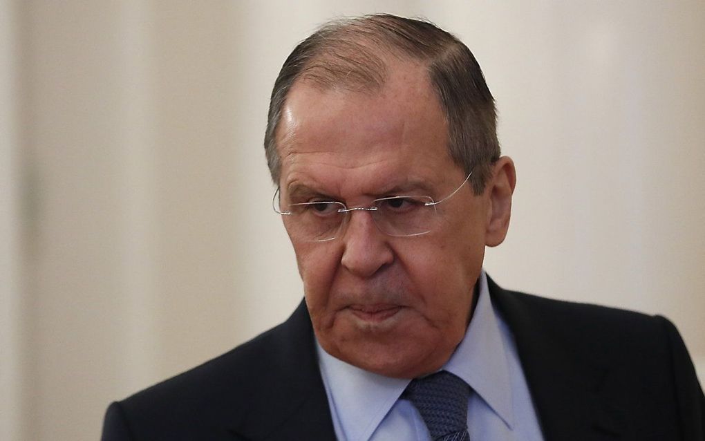 Sergej Lavrov, de Russische buitenlandminister. beeld EPA, Yuri Kochetkov