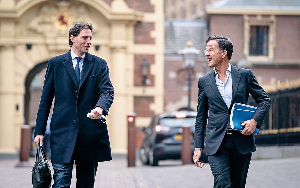 Wopke Hoekstra (l.) en Mark Rutte. beeld ANP, BART MAAT