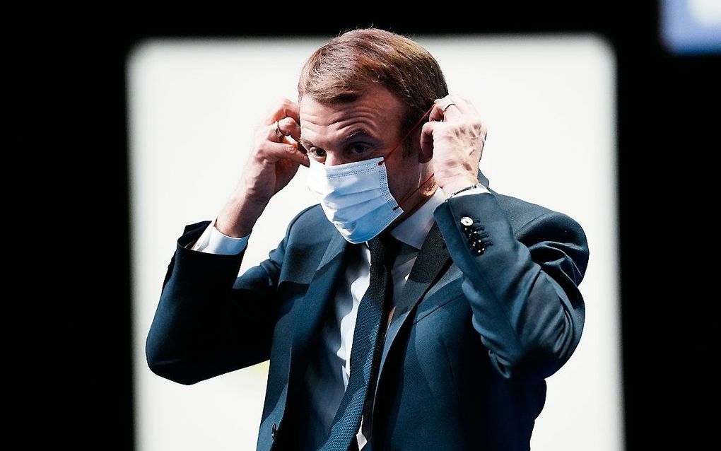 Macron. beeld EPA, THIBAULT CAMUS