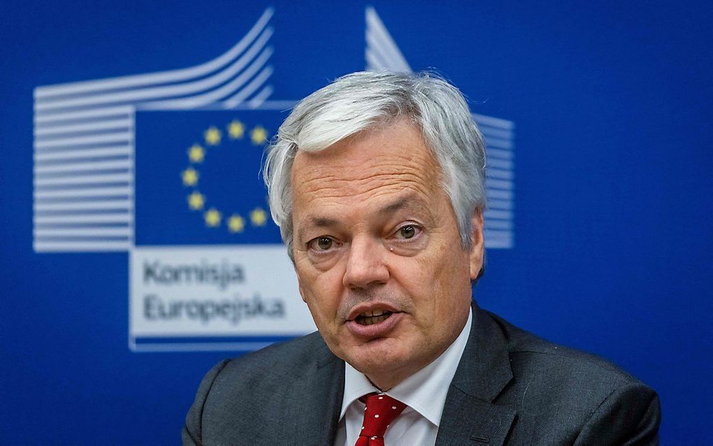 EU-commissaris Didier Reynders (Justitie). beeld AFP, Wojtek Radwanski