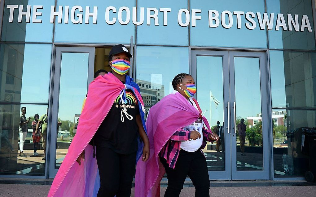 Het hooggerechtshof van Botswana bepaalde maandag dat homoseksualiteit niet langer strafbaar is in het land. beeld AFP