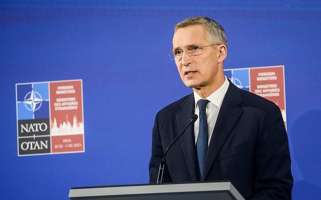 Stoltenberg. beeld AFP, Gints Ivuskans