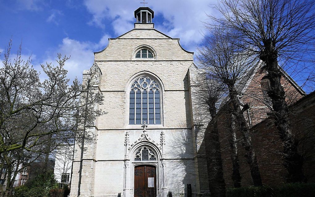 Kerkgebouw van de verenigde protestantse kerk in Antwerpen-Noord. beeld Jan van Reenen