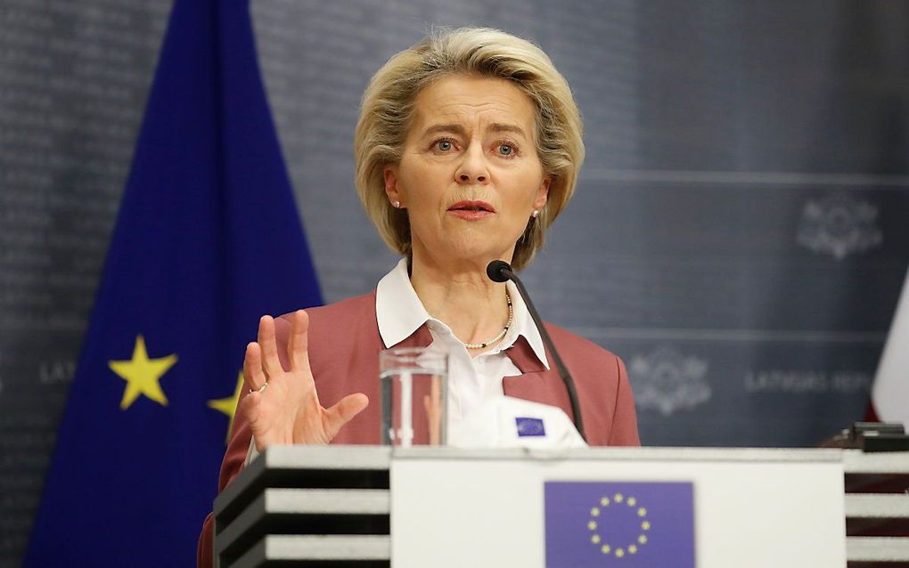 Voorzitter van de Europese Commissie Ursula von der Leyen. beeld EPA, Toms Kalnins