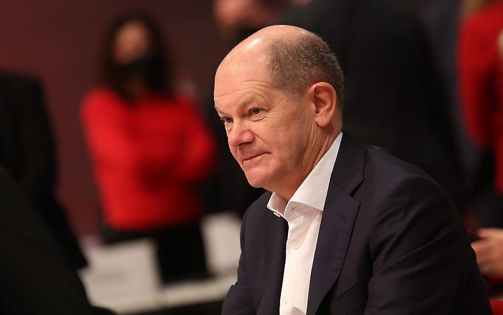 De nieuwe Duitse bondskanselier Olaf Scholz. beeld EPA, Adam Berry