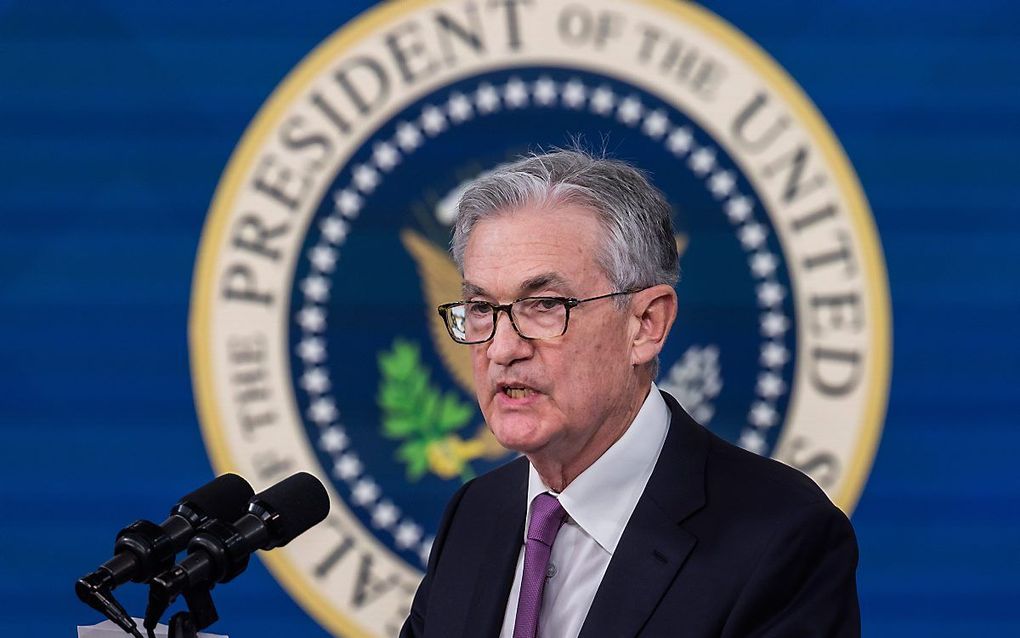 Fed-voorzitter Jerome Powell. beeld EPA, Jim Lo Scalzo