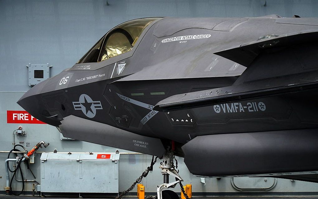 Een F-35B van de Amerikaanse marine. beeld AFP, Roy Issa