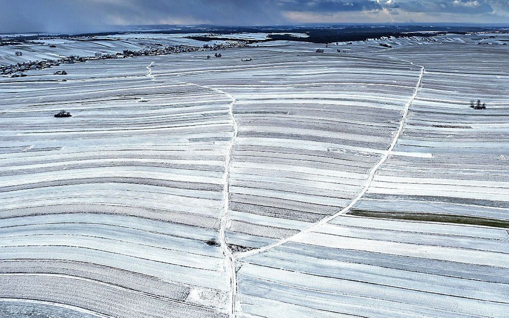 Winterlandschap in het dorp Suloszowa, Zuid-Polen. beeld EPA, LUKASZ GAGULSKI