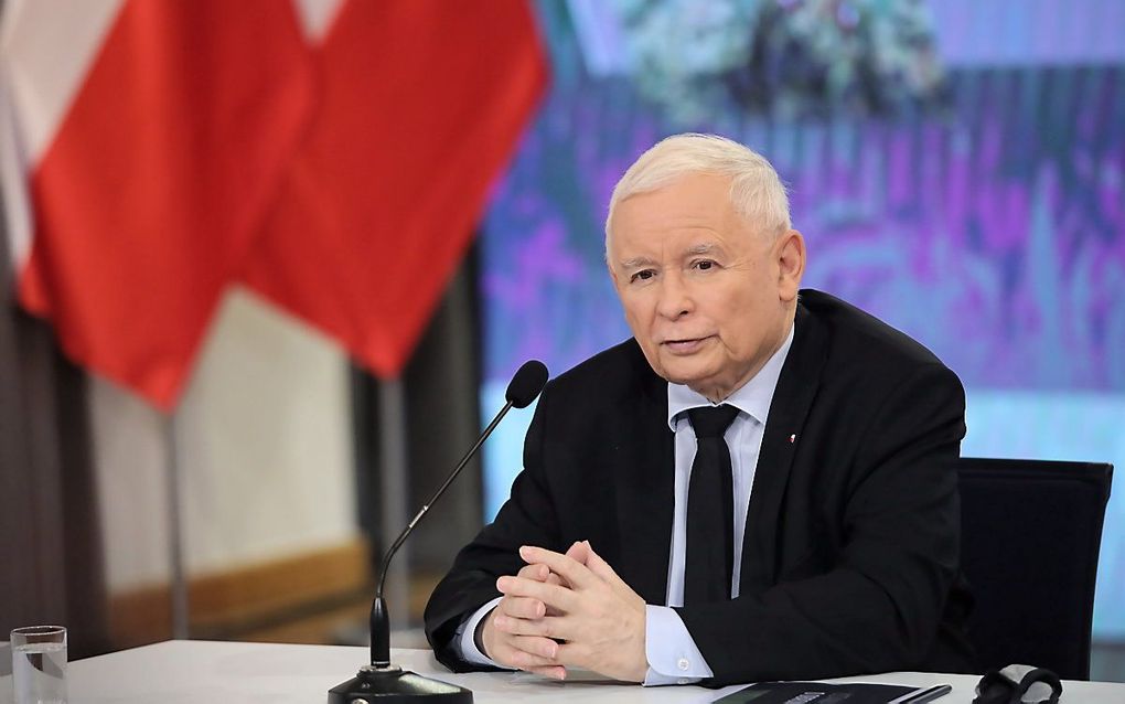 Jaroslaw Kaczynski. beeld EPA, WOJCIECH OLKUSNIK