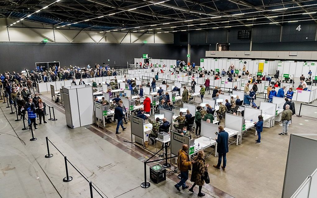 De vaccinatielocatie in Ahoy Rotterdam. beeld ANP, Marco de Swart