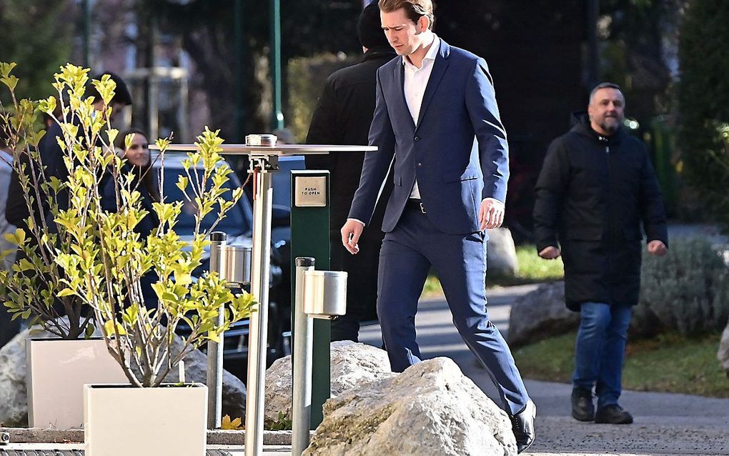 De voormalige Oostenrijkse kanselier Sebastian Kurz. beeld AFP, Joe Klamar