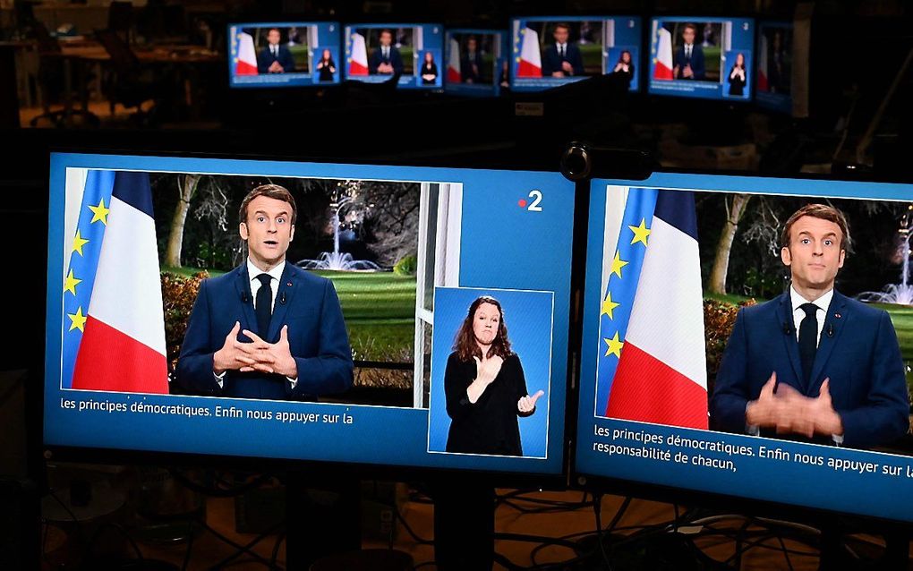 Macron. beeld AFP, Martin Bureau