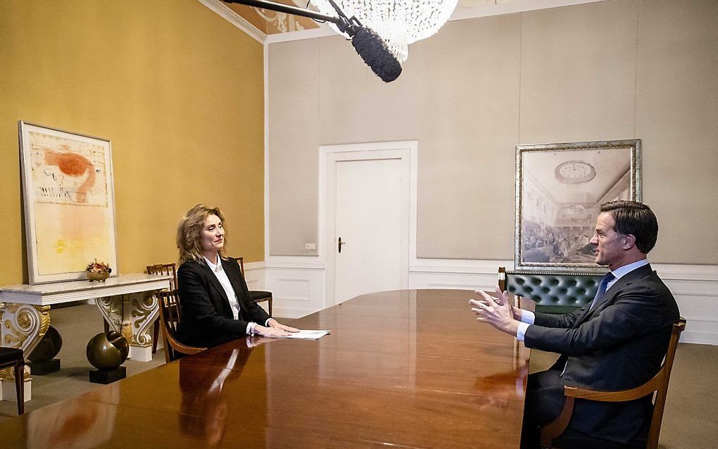 Premier Rutte en Kamervoorzitter Bergkamp. beeld ANP, Sem van der Wal