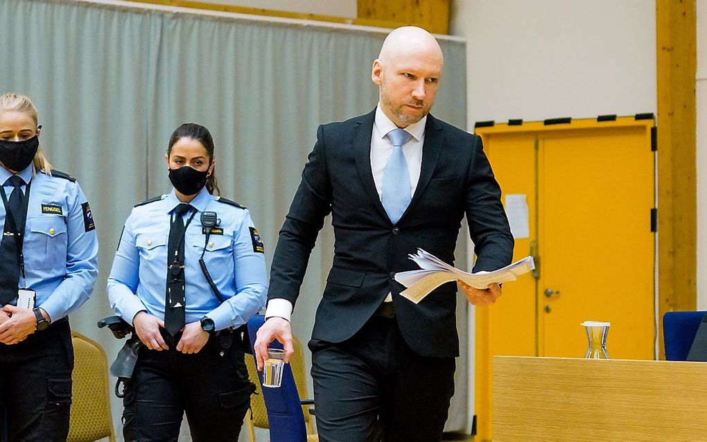 De Noorse terrorist Anders Breivik. beeld EPA, Ole Berg-Rusten