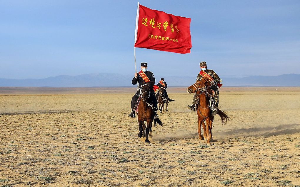 In Xinjiang wordt de etnische minderheidsgroep van Oeigoeren onderdrukt. beeld AFP