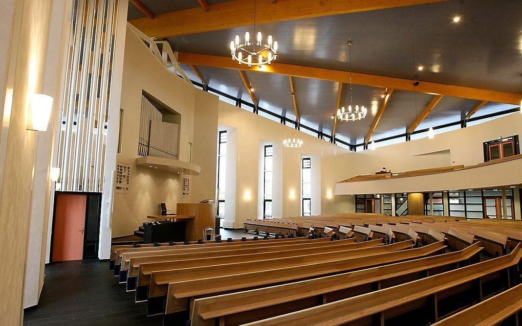 Het kerkgebouw van de christelijke gereformeerde Pniëlkerk in Veenendaal. beeld RD, Anton Dommerholt