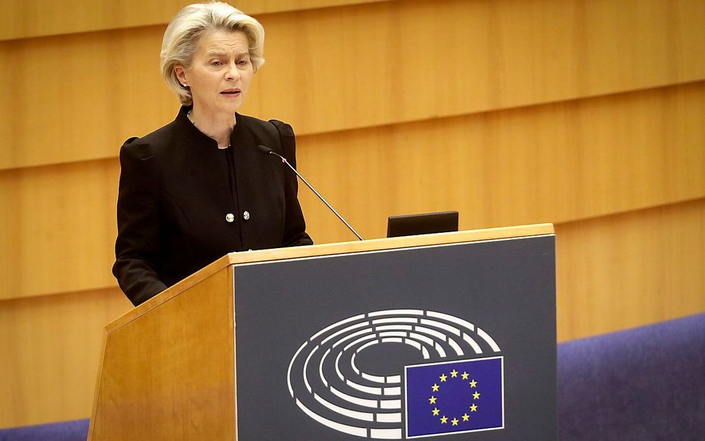 Europees Commissievoorzitter Ursula von der Leyen. beeld EPA, Olivier Hoslet