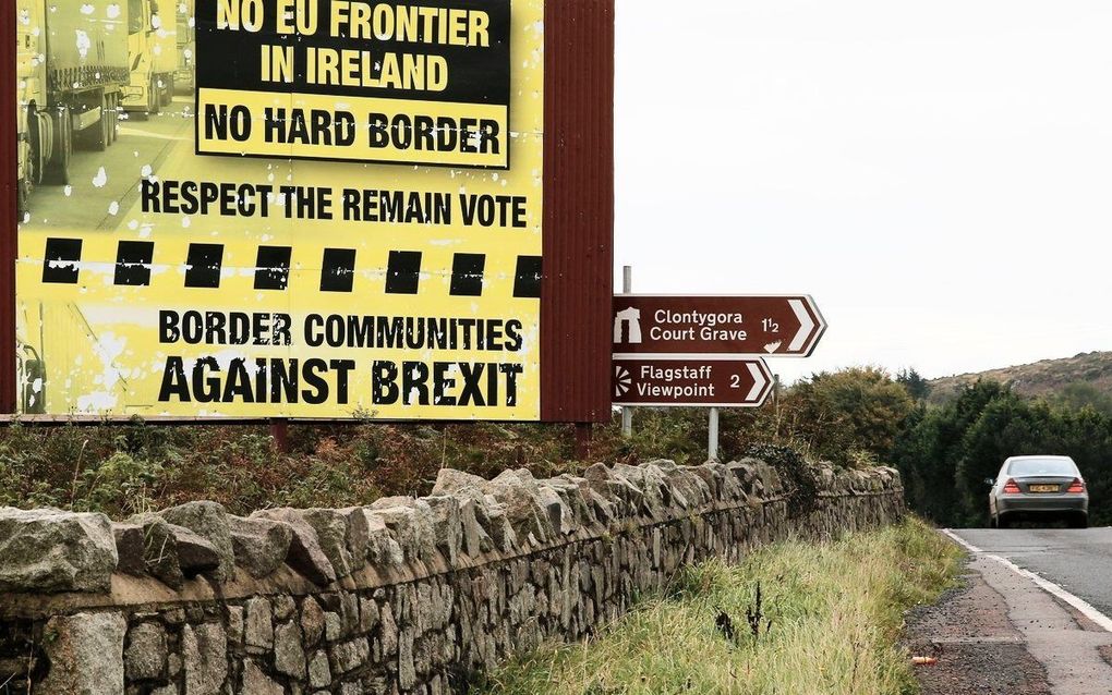 Van de inwoners van Noord-Ierland stemde 56 procent om in de EU te blijven. Foto: grensovergang tussen Ierland en Noord-Ierland. beeld BCAB