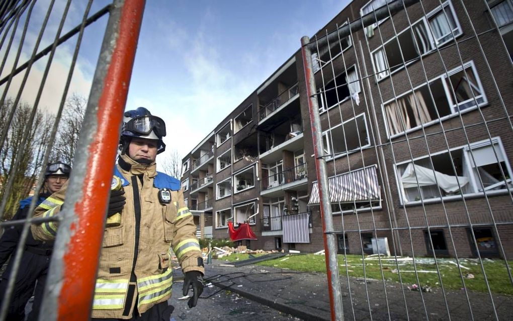 Een explosie in een flat aan de Moddermanstraat in Rotterdam veroorzaakte op een zondag in februari 2015 grote schade. beeld ANP, Evert-Jan Daniels