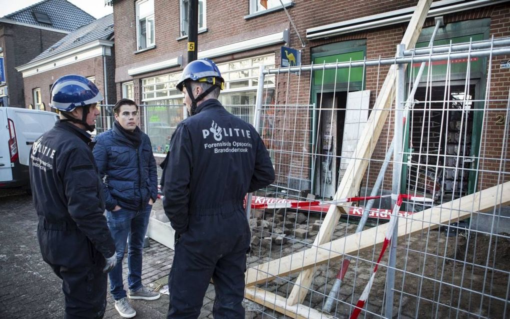 Rik Kollenburg, zoon van de eigenaar van de winkel die afbrandde door een plofkraak. beeld Maikel Samuels