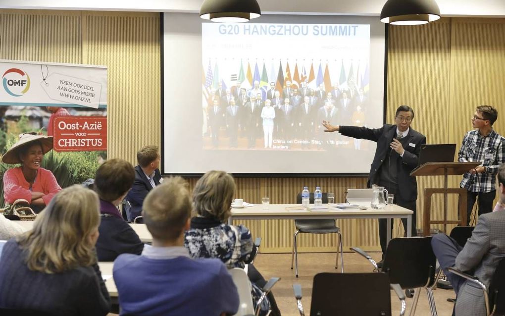 Patrick Fung, algemeen directeur van OMF International, sprak vrijdag in Amersfoort tijdens een symposium over ”Aziaten in de diaspora”.  beeld VidiPhoto