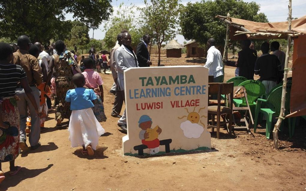 Het nieuwe leercentrum Tayamba in Malawi. Beeld Stéphanos.