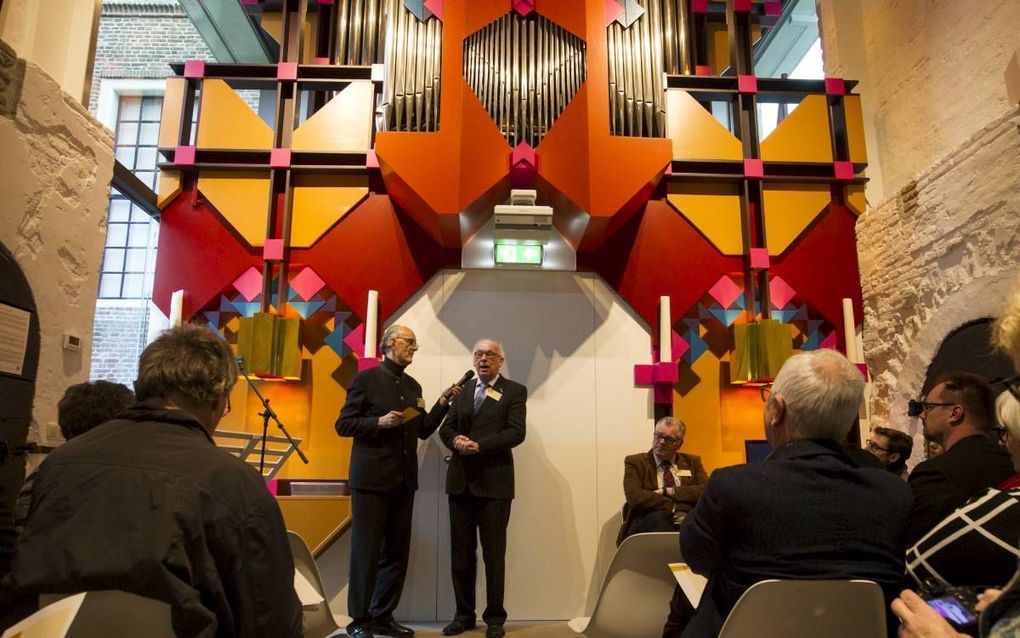 Eelco Elzenga (l.), voormalig conservator van Paleis Het Loo, interviewt oprichter Maarten Seijbel. beeld RD, Anton Dommerholt