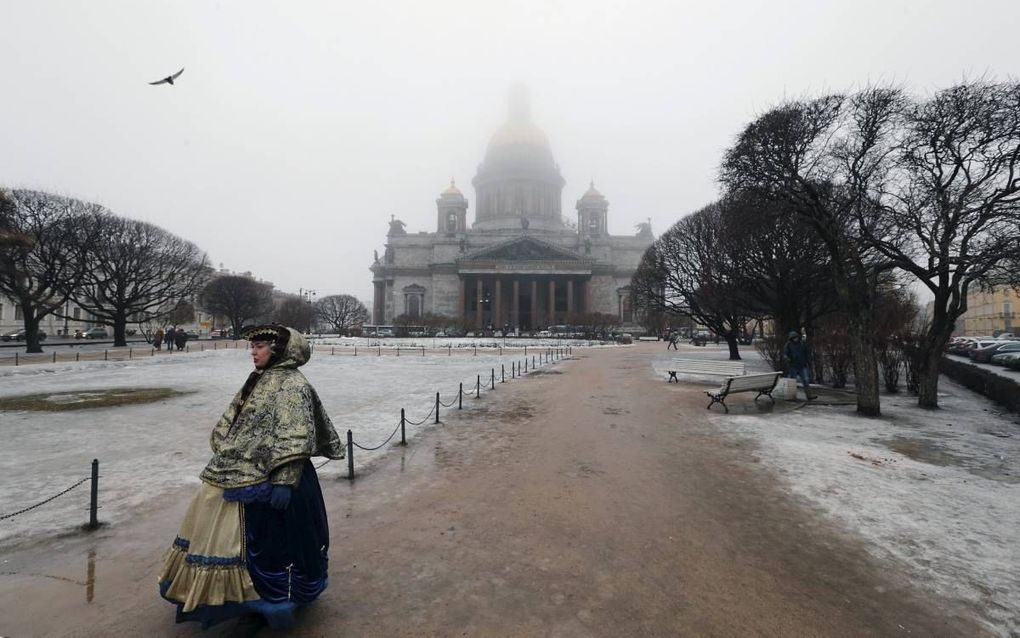 De Izaäkkathedraal in Sint-Petersburg. beeld EPA, Anatoly Maltsev