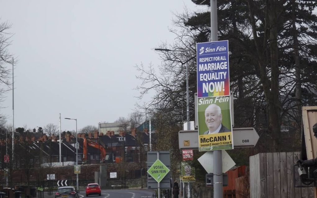 Het katholieke Sinn Fein voert nadrukkelijk campagne voor de openstelling van het huwelijk voor homo's. beeld RD, Evert van Vlastuin