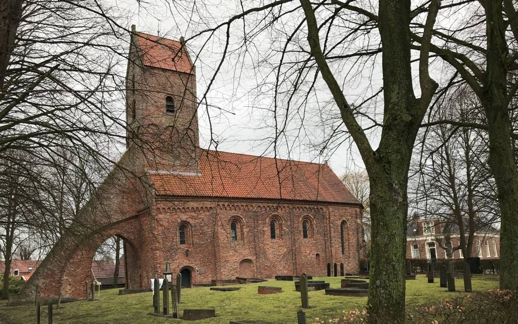 De Sebastiaankerk in Bierum (gemeente Delfzijl), dorp in het aardbevingsgebied. beeld RD