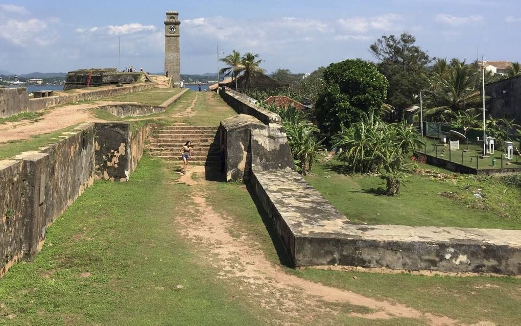 Galle, op de wallen van het fort.
