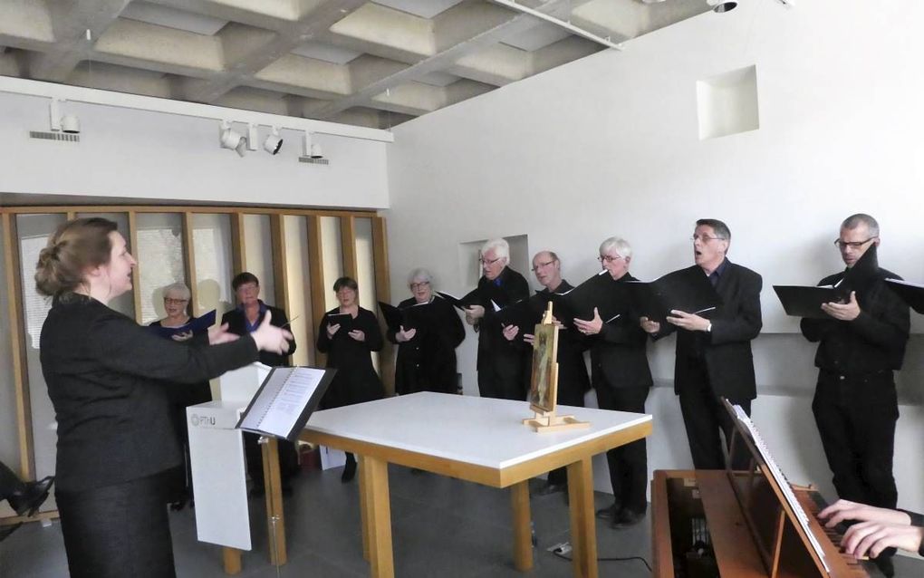 Vocaal Theologen Ensemble onder leiding van Hanna Rijken. beeld Jan van Reenen