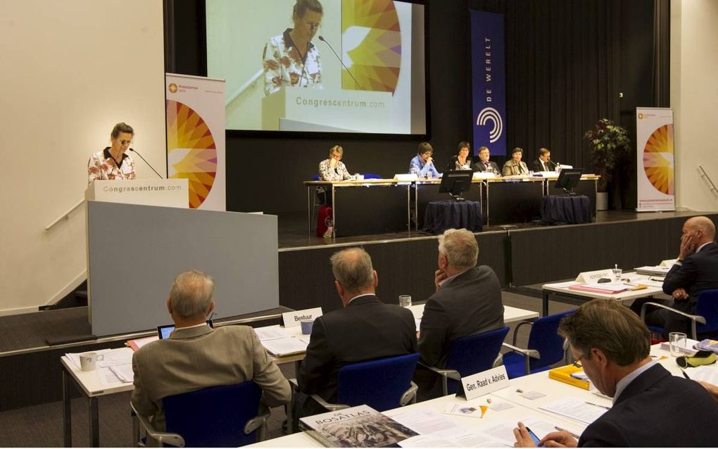 „De manier waarop in het manifest gesproken wordt over de classispredikant is dan ook zeer onjuist en overdreven. Om niet te zeggen populistisch.” Foto: De generale synode van de Protestantse Kerk in Nederland in 2015. beeld RD, Anton Dommerholt