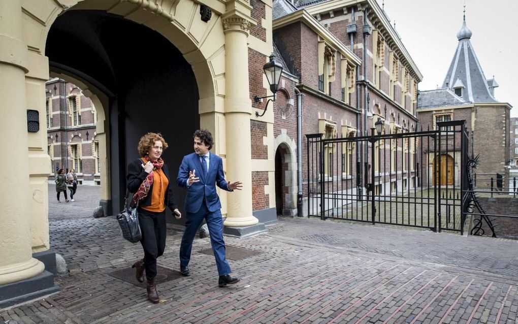 Kathalijne Buitenweg en Jesse Klaver. Beeld ANP